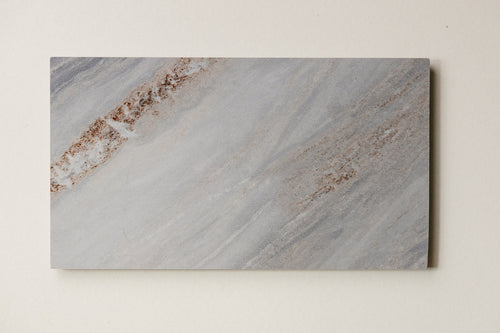 Cortina gray natural stone Italian porcelain serving board - small-batch handcrafted charcuterie board